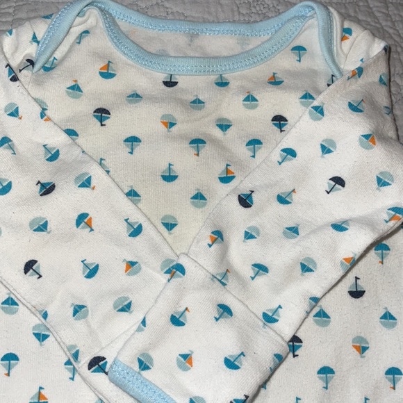 Two baby sail boat sleep sacks 0-3 months baby bundle Daygown sleepers - Picture 2 of 4